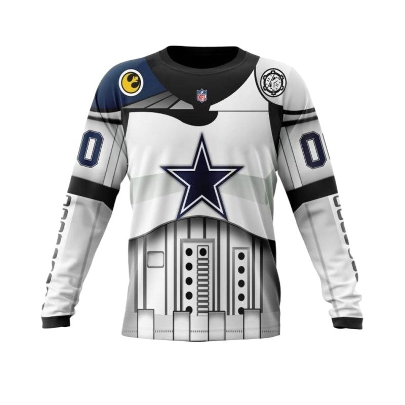 Personalized Dallas Cowboys Logo And Star Wars Cosplay Aop Sweatshirt 1