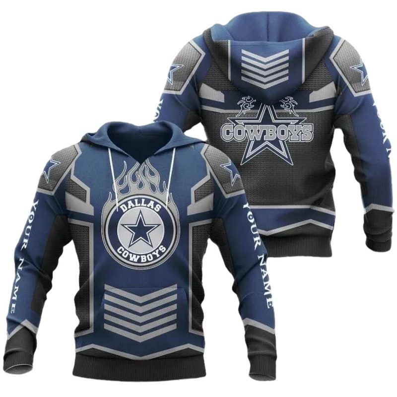 Personalized Dallas Cowboys Logo Burning In My Heart Aop Hoodie 1