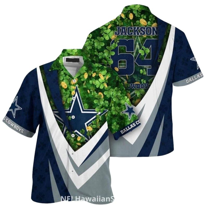 Personalized Dallas Cowboys Lucky Clover Theme Hawaiian Shirt 1