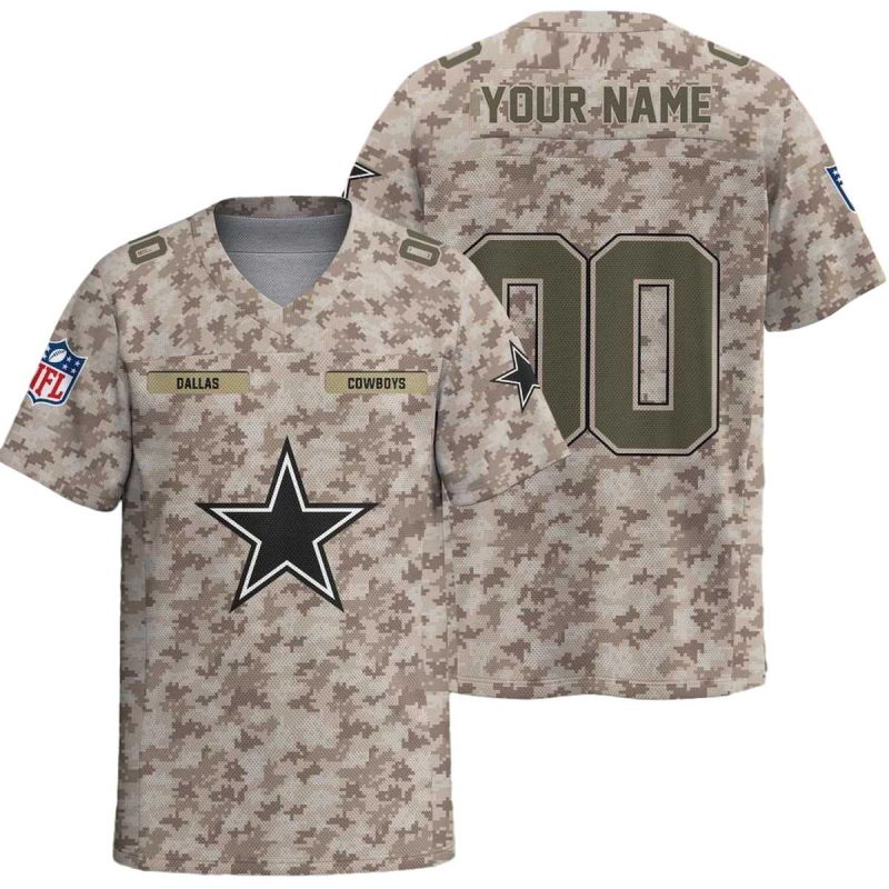 Personalized Dallas Cowboys Military Appreciation Day Custom Football Aop T Shirt 1