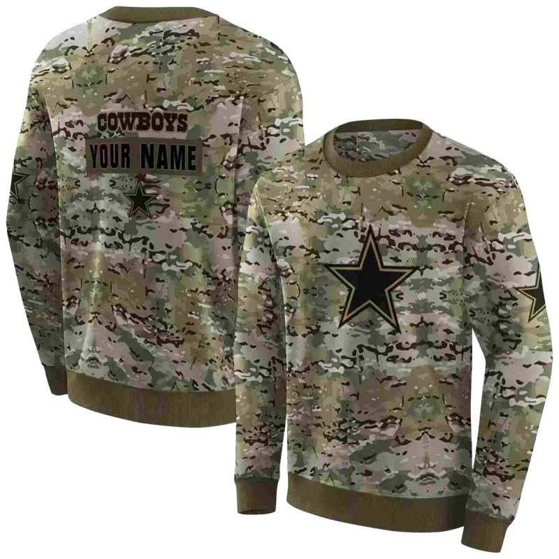 Personalized Dallas Cowboys Military Style Aop Sweatshirt 1