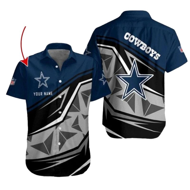 Personalized Dallas Cowboys Monochrome Branch Hawaiian Shirt 1