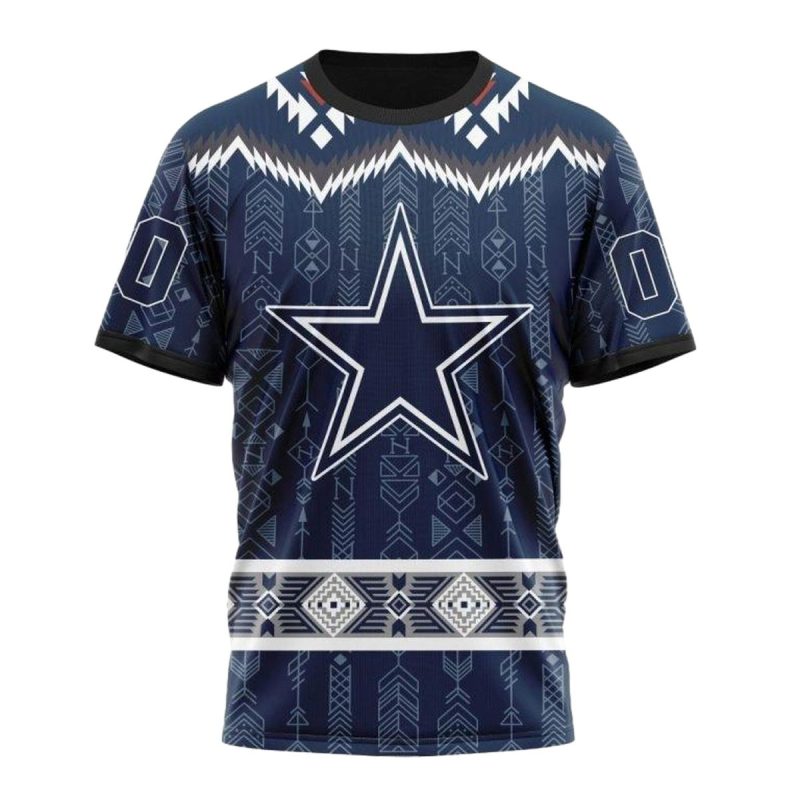 Personalized Dallas Cowboys Native Concepts Pattern Aop T Shirt 1