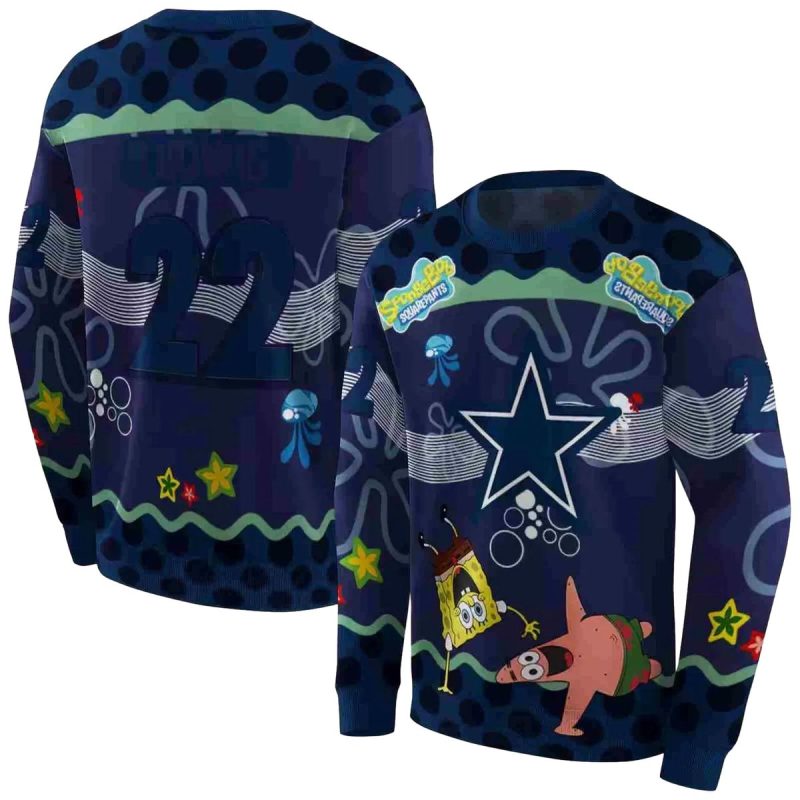 Personalized Dallas Cowboys Patrick Star Blue Navy Aop Sweatshirt 1