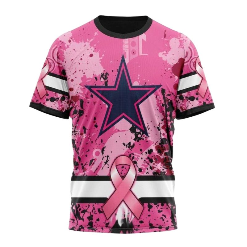 Personalized Dallas Cowboys Pink Breast Cancer Aop T Shirt 1