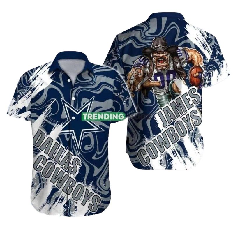 Personalized Dallas Cowboys Quarterback Huddle Hawaiian Shirt 1