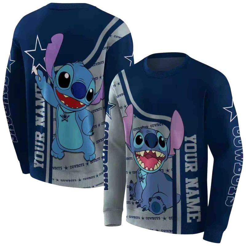 Personalized Dallas Cowboys Stitch Blue Aop Sweatshirt 1