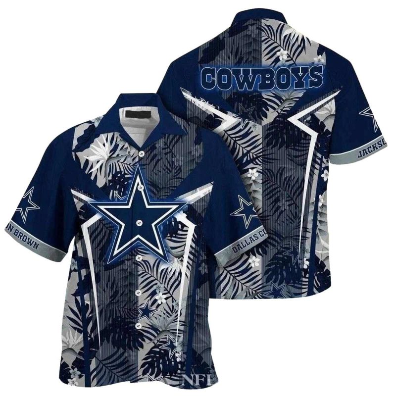 Personalized Dallas Cowboys Tropical Leaves Edition Hawaiian Shirt 1