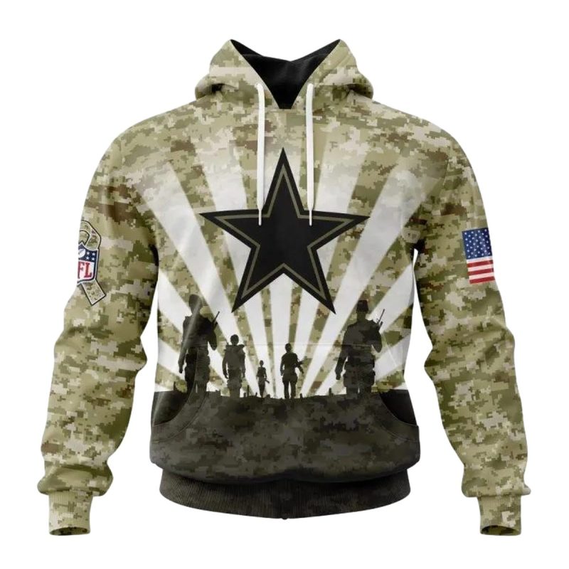 Personalized Dallas Cowboys Veterans And Families Aop Hoodie 1