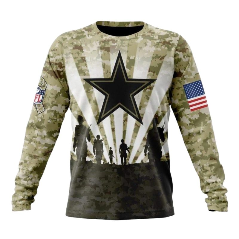 Personalized Dallas Cowboys Veterans And Families Aop Sweatshirt 1