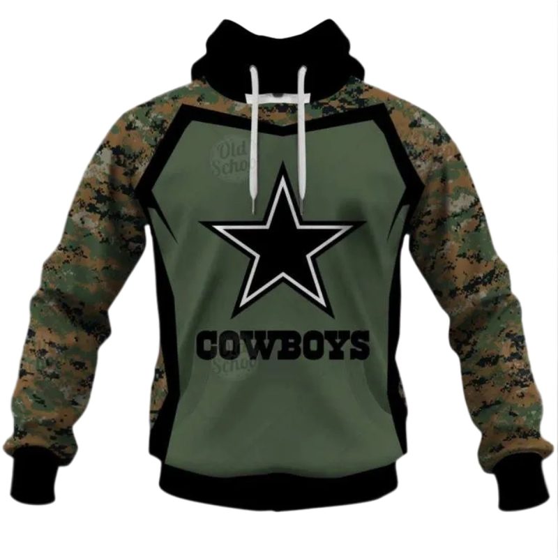 Personalized Dallas Cowboys Veterans Day Style Camo Aop Hoodie 1