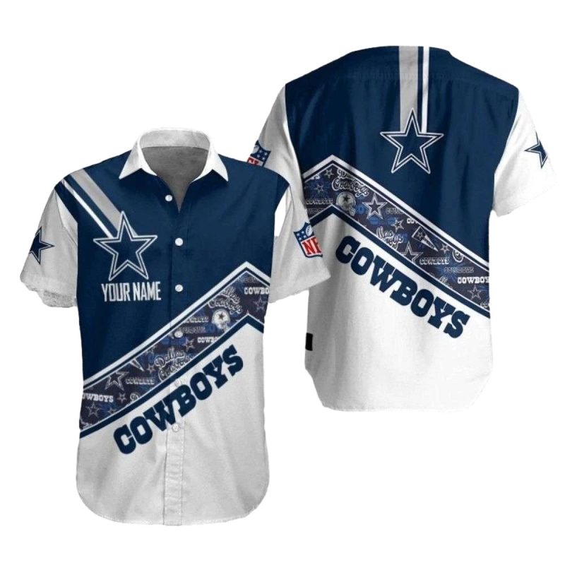 Personalized Dallas Cowboys Vintage Pennant Design Hawaiian Shirt 1