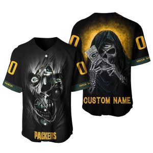 Personalized Green Bay Packers Alchemy Grim Reaper Baseball Jersey