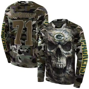 Personalized Green Bay Packers Camo Skull AOP Sweatshirt