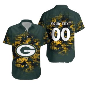 Personalized Green Bay Packers Camo Vintage Hawaiian Shirt