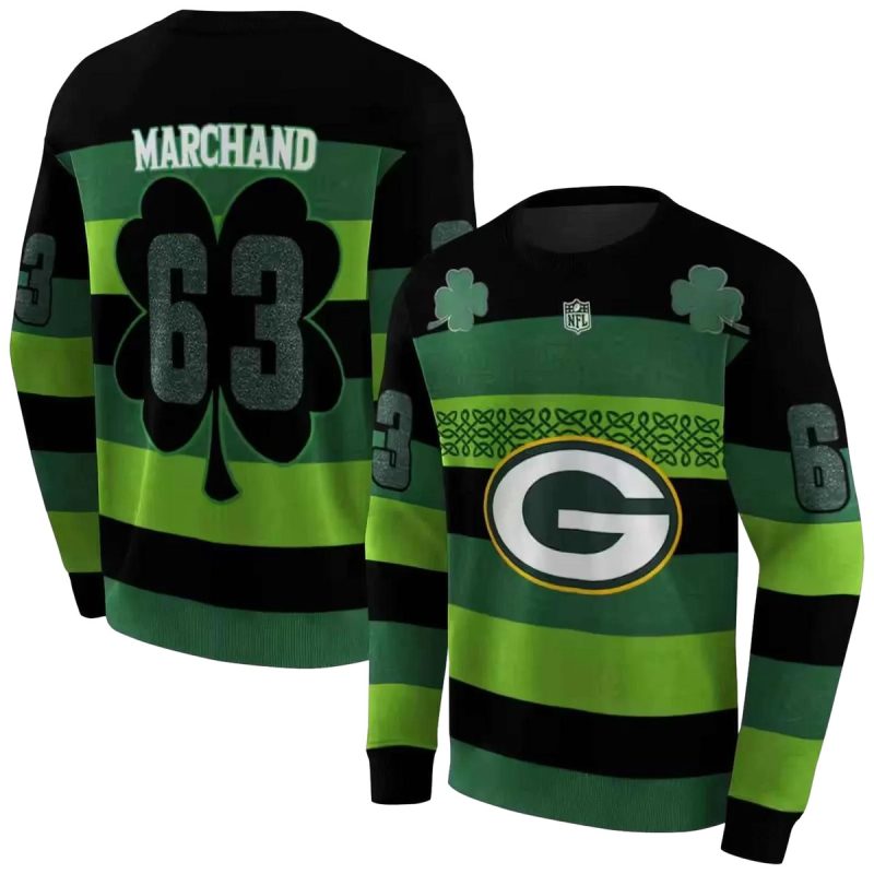 Personalized Green Bay Packers Celtic Patterns Green Aop Sweatshirt 1