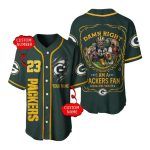 Personalized Green Bay Packers Damn Right Baseball Jersey