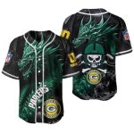 Personalized Green Bay Packers Dragon Baseball Jersey