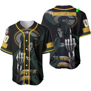 Personalized Green Bay Packers Fuck You The Reaper Baseball Jersey