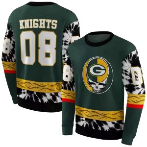 Personalized Green Bay Packers Grateful Vibes Green AOP Sweatshirt
