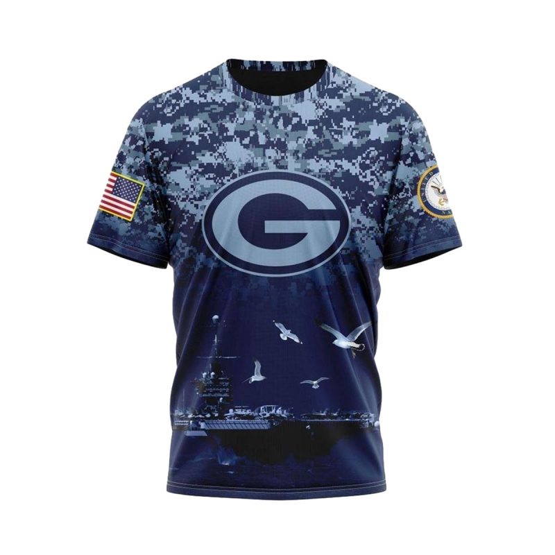 Personalized Green Bay Packers Honor Us Navy Veterans Aop T Shirt 1