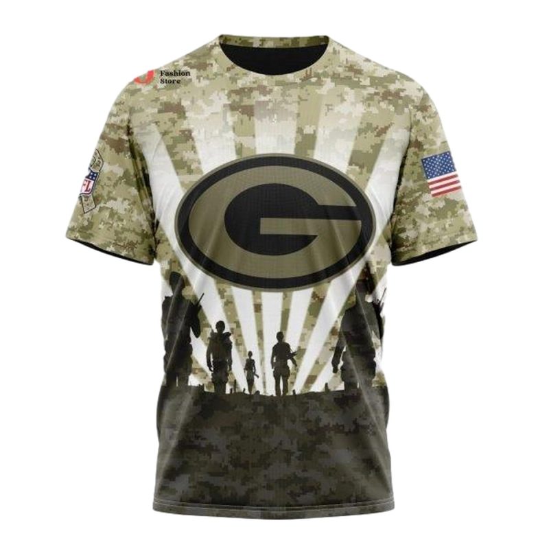 Personalized Green Bay Packers Honor Veterans And Their Families Aop T Shirt 1