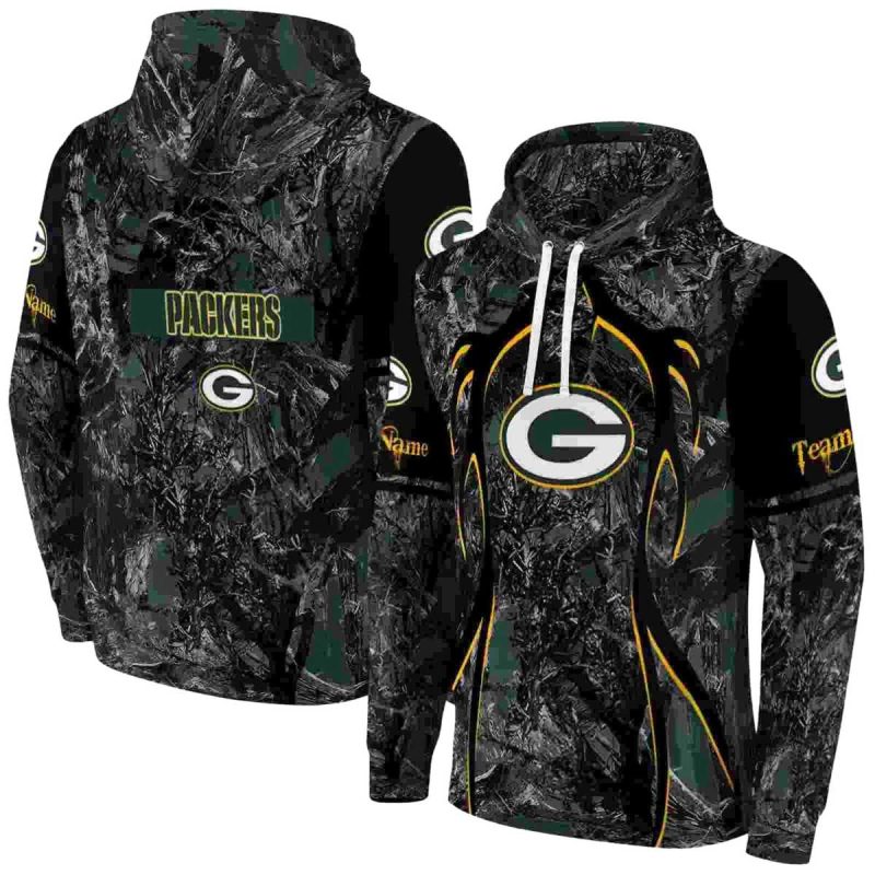 Personalized Green Bay Packers Hunting Theme Green Black Aop Hoodie 1