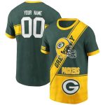 Personalized Green Bay Packers Logo And Helmet Green Yellow AOP T-Shirt