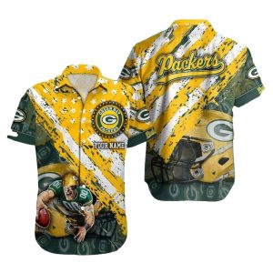 Personalized Green Bay Packers Mascot Vintage Hawaiian Shirt