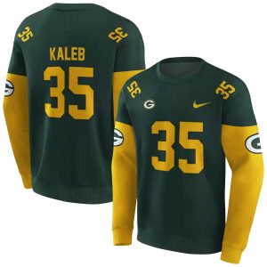 Personalized Green Bay Packers Minimal Design Green AOP Sweatshirt