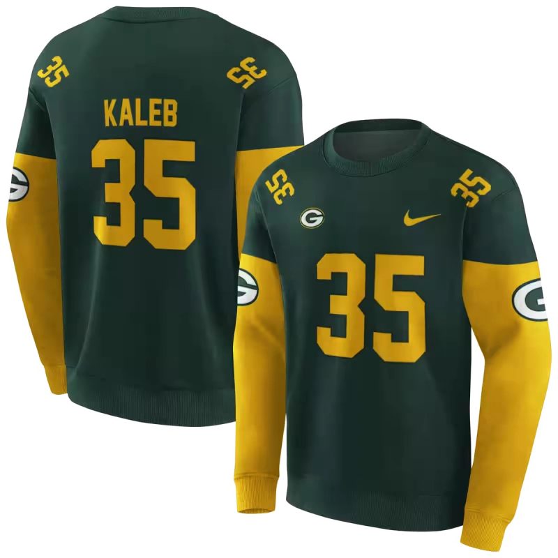 Personalized Green Bay Packers Minimal Design Green Aop Sweatshirt 1
