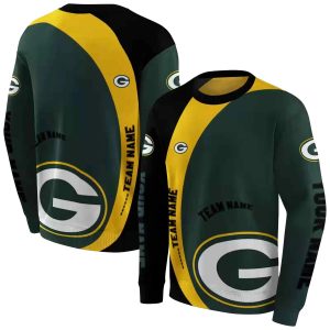 Personalized Green Bay Packers Minimalist Design Green Black AOP Sweatshirt