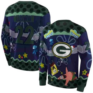 Personalized Green Bay Packers Patrick Star Green Navy AOP Sweatshirt