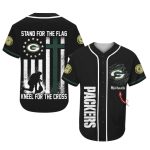 Personalized Green Bay Packers Stand For The Flag Kneel For The Cross Baseball Jersey