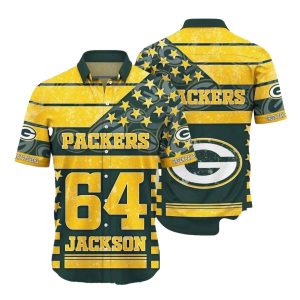 Personalized Green Bay Packers Stars And Logo Green Yellow Hawaiian Shirt