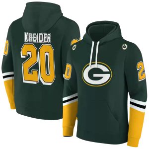 Personalized Green Bay Packers Striped Sleeves Green AOP Hoodie