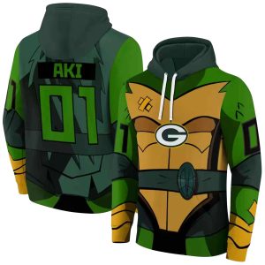 Personalized Green Bay Packers Superhero Armor Green AOP Hoodie