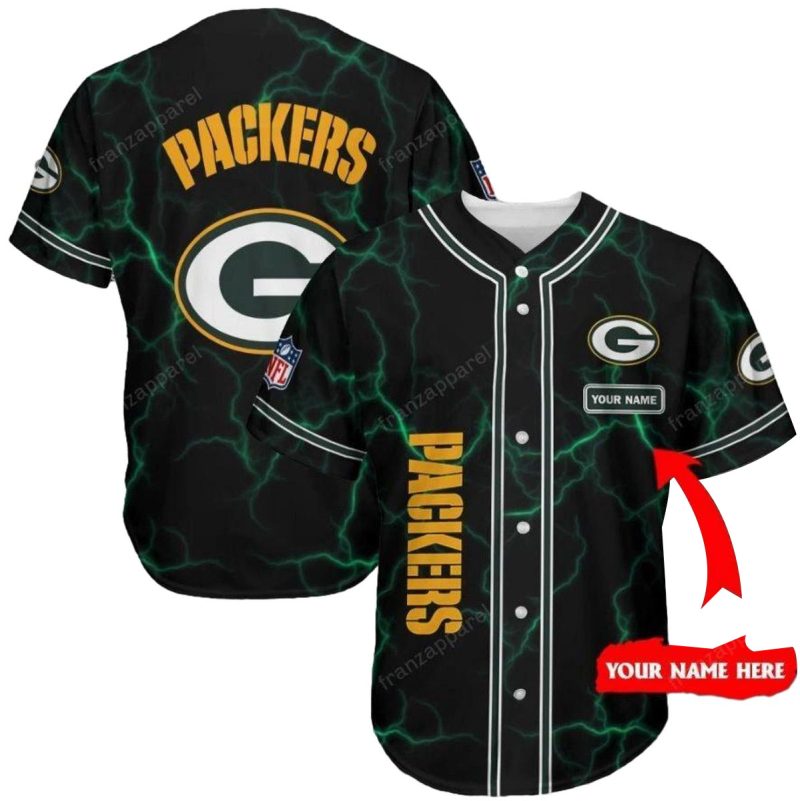 Personalized Green Bay Packers The Light Green Baseball Jersey 1