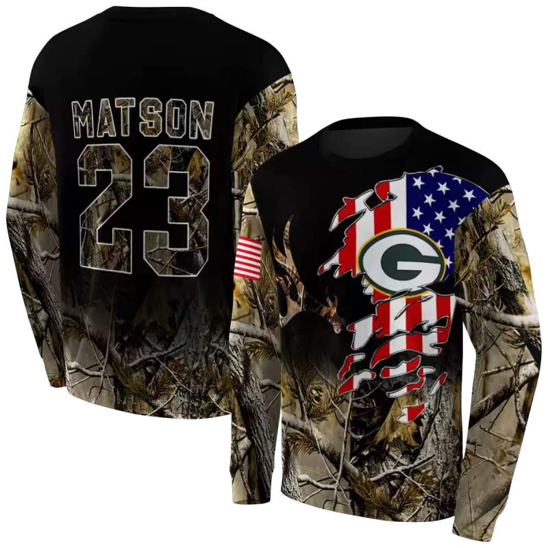 Personalized Green Bay Packers Tree Camo Aop Sweatshirt 1