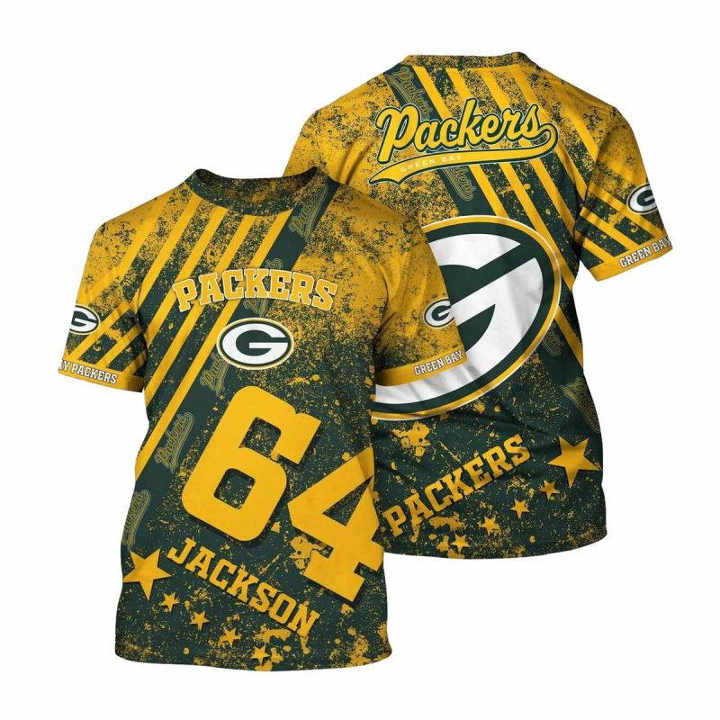 Personalized Green Bay Packers Yellow Retro Aop T Shirt 1