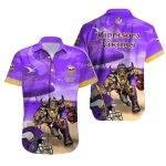 Personalized Helmet And Sand Minnesota Vikings Hawaiian Shirt