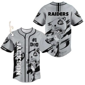 Personalized Las Vegas Raiders 1 Dad Helmet Baseball Jersey