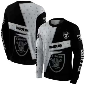 Personalized Las Vegas Raiders Abstract Shape Black AOP Sweatshirt