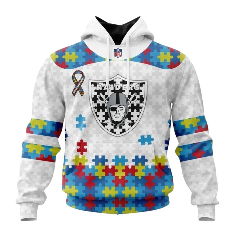 Personalized Las Vegas Raiders Autism Awareness Aop Hoodie 1