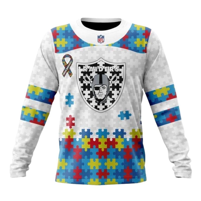 Personalized Las Vegas Raiders Autism Awareness Aop Sweatshirt 1