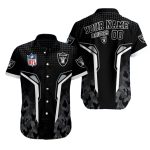 Personalized Las Vegas Raiders Camo Accent Halftone Black Hawaiian Shirt