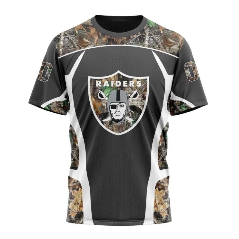Personalized Las Vegas Raiders Camo Hunting Aop T Shirt 1