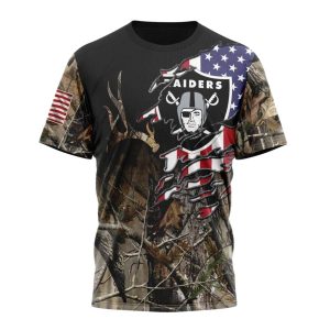 Personalized Las Vegas Raiders Camo Realtree Hunting AOP T-Shirt
