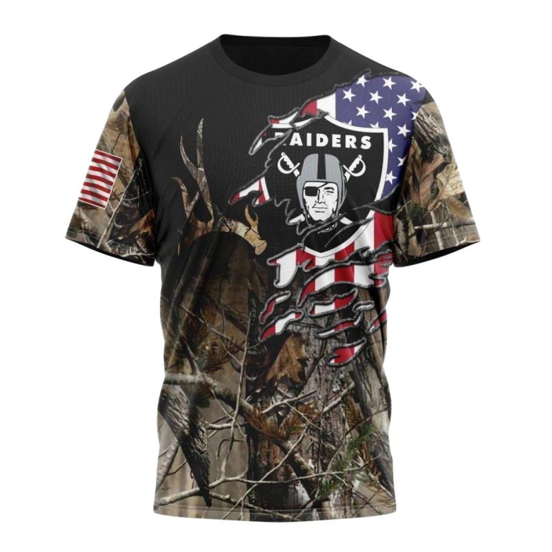 Personalized Las Vegas Raiders Camo Realtree Hunting Aop T Shirt 1