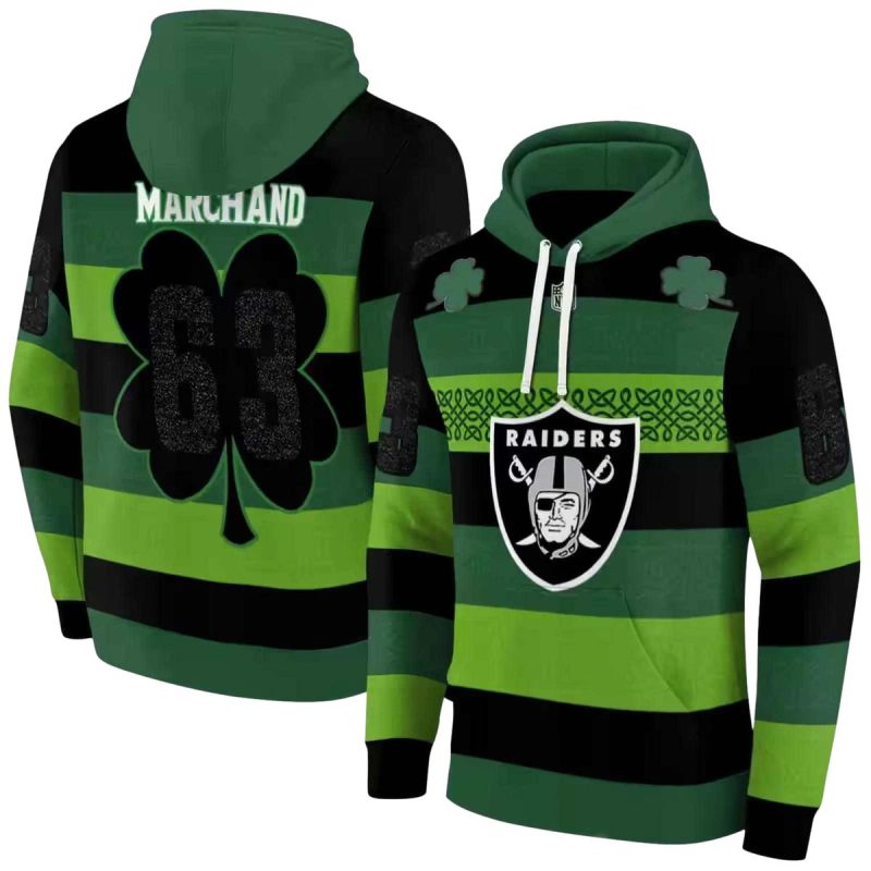 Personalized Las Vegas Raiders Celtic Patterns Green Aop Hoodie 1